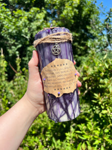 Dressed Protection Candle with Spell Scroll