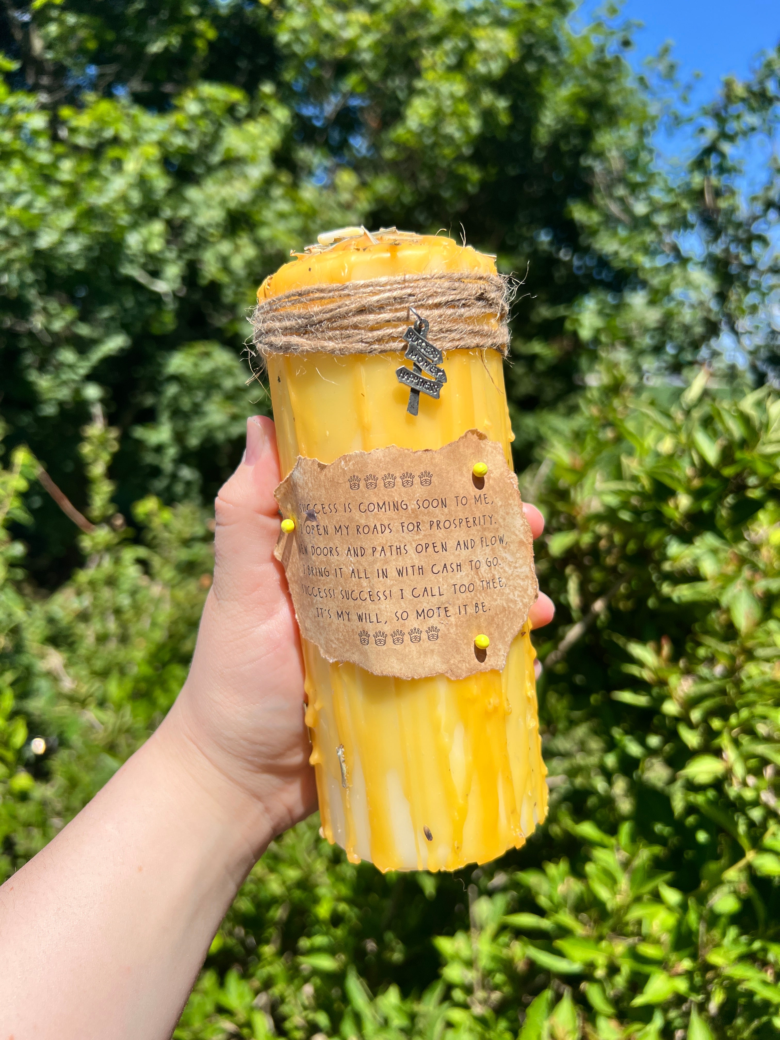 Dressed Success Candle with Spell Scroll