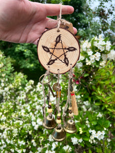 Handmade Witches Bells- Pentagram Brooms