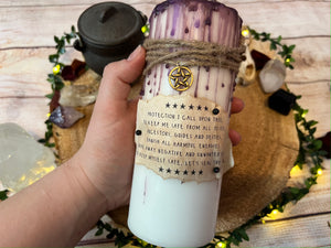 Protection Spell Candle with Spell Scroll