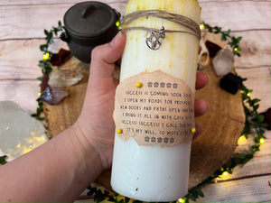 Success Spell Candle with Spell Scroll