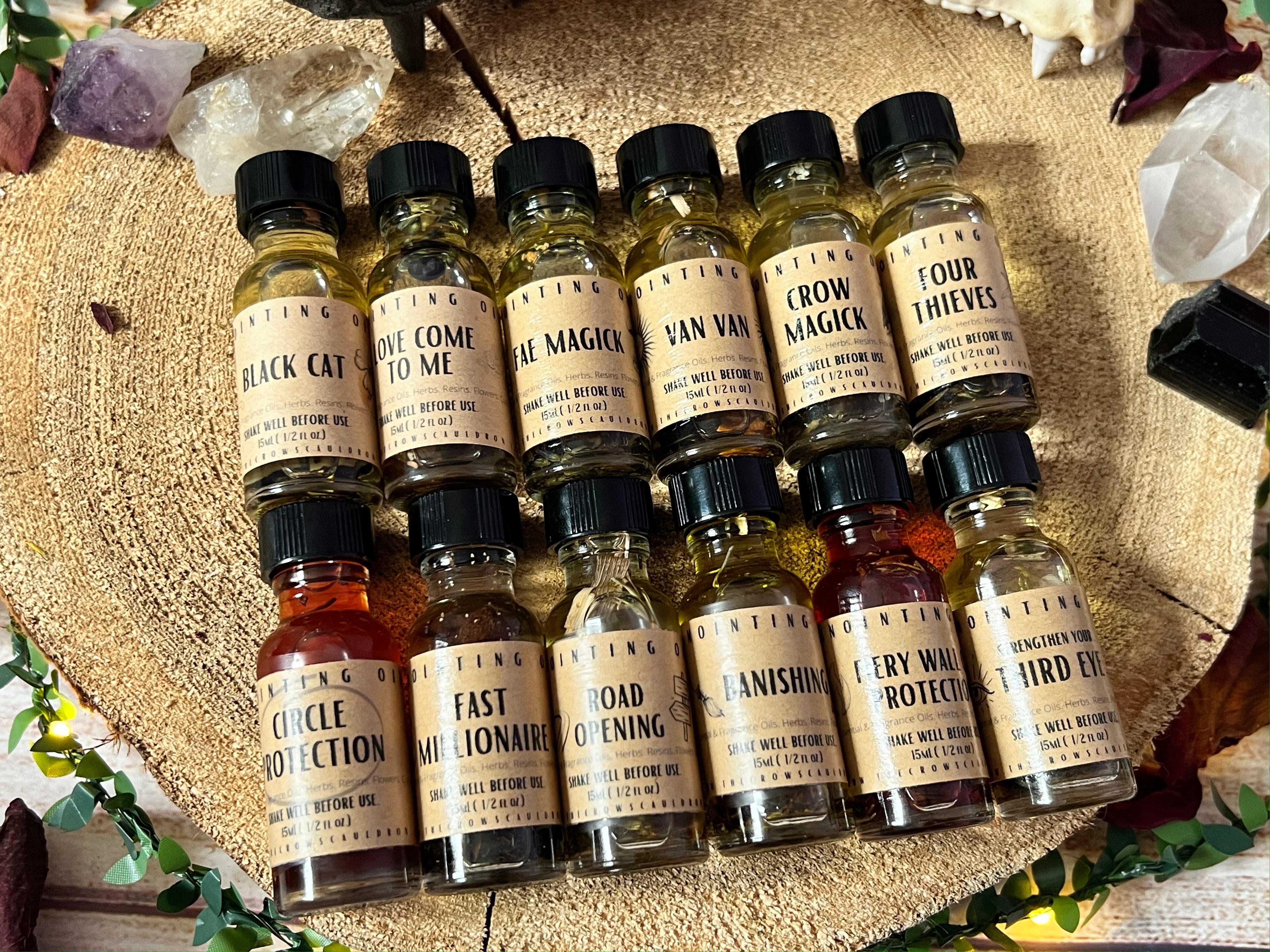 12 Conjure Oils - Complete Set #1 (1/2oz bottles)