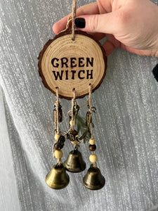 Handmade Witches Bells- Green Witch